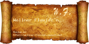 Wellner Flavián névjegykártya
